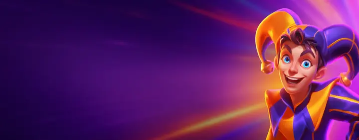 Joker in violettem Licht, Werbemotiv von Dazard